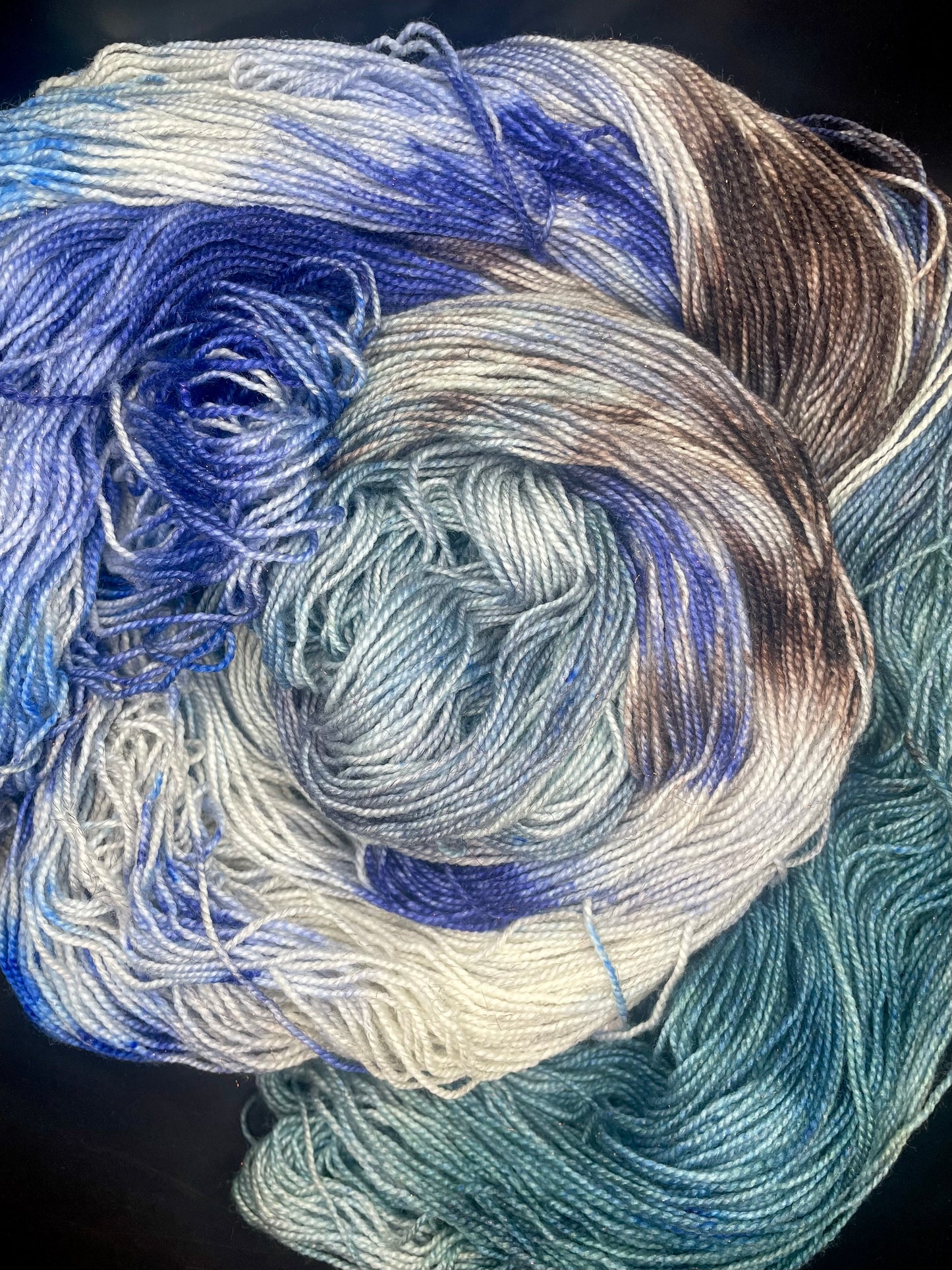 Blue Christmas (OOAK) on Sparkle Sock