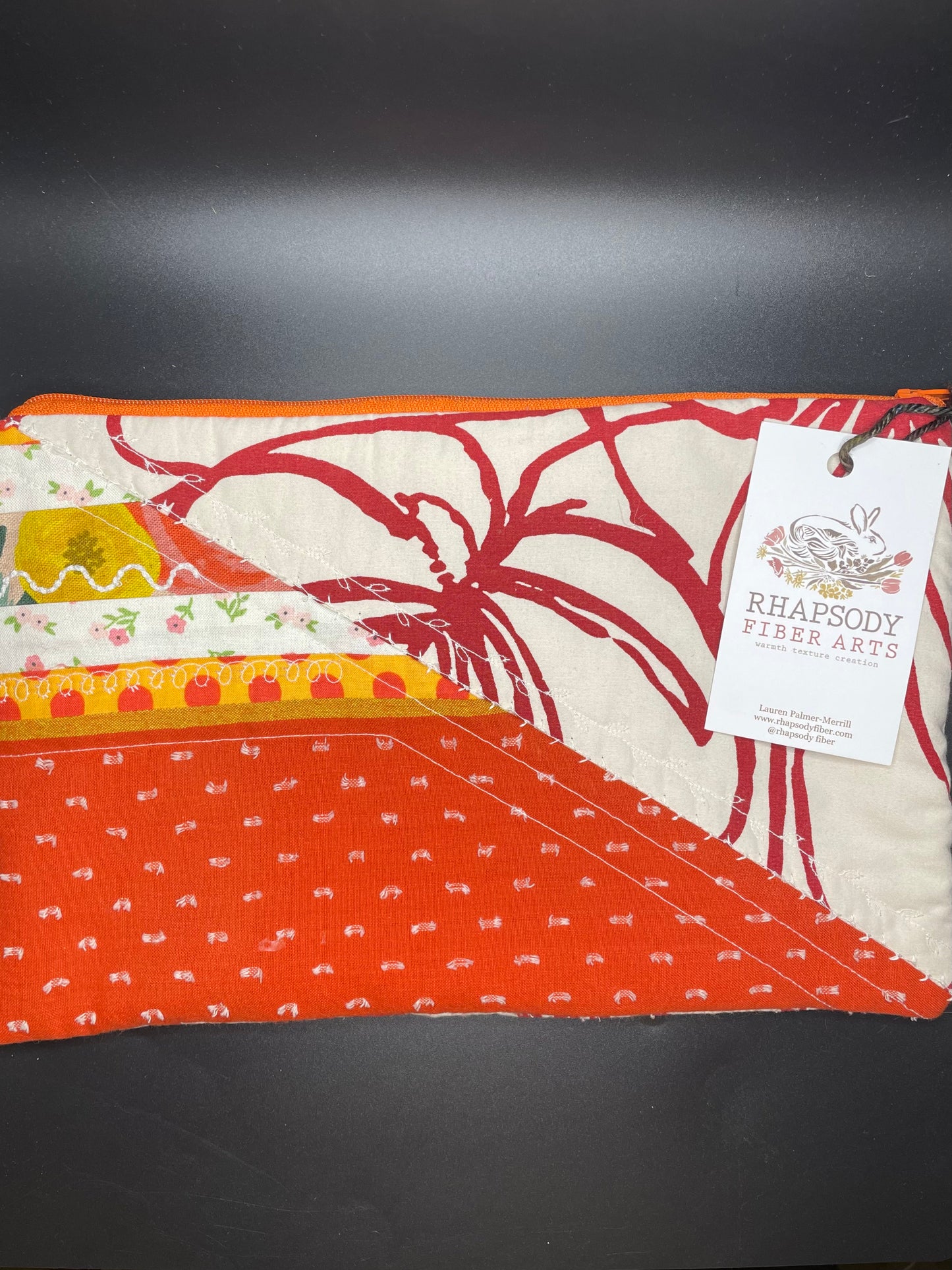 Crazy quilted sock sack