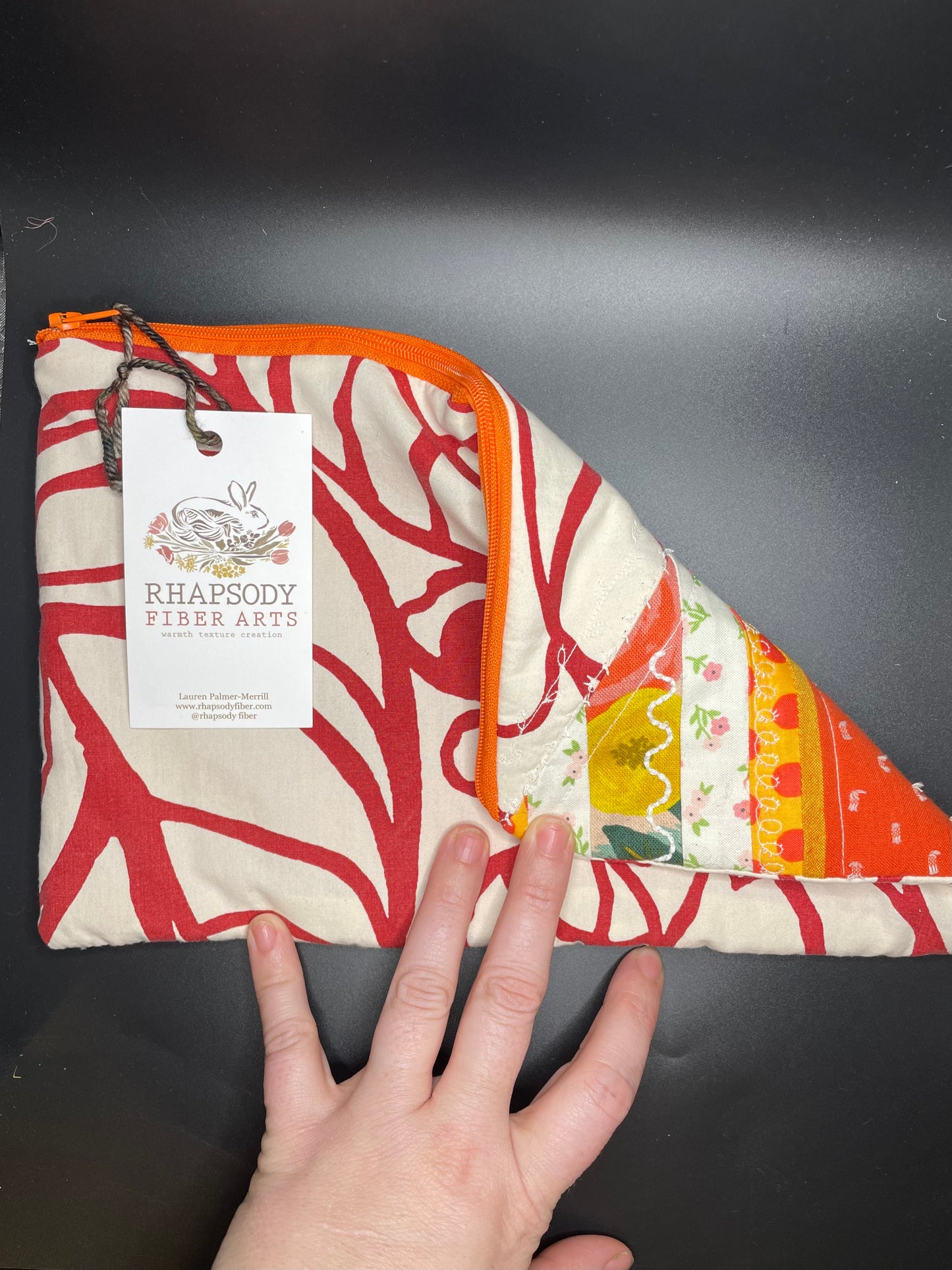 Crazy quilted sock sack