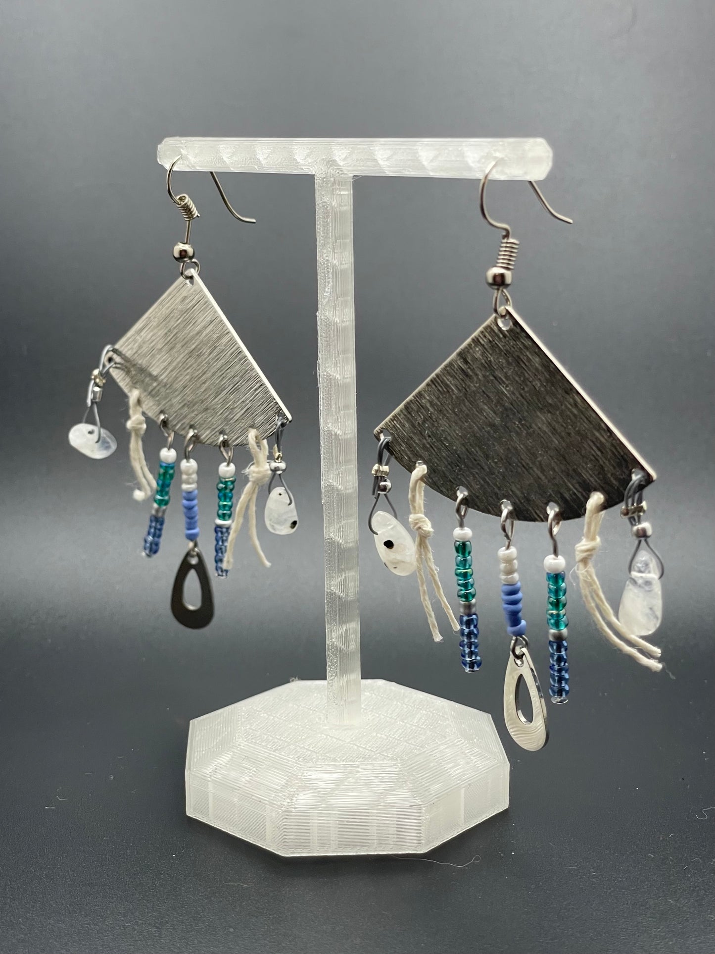Silvertone Boho Earrings for Pierced Ears