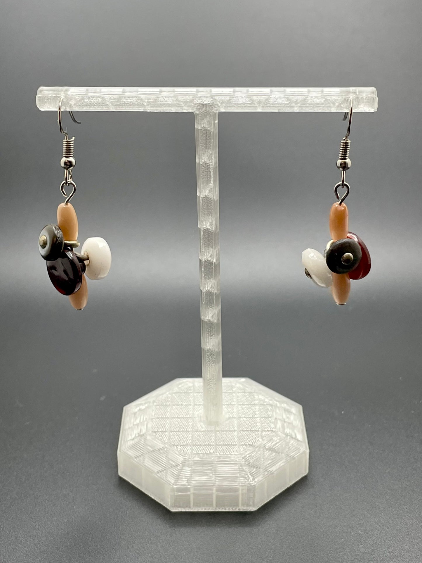 Vintage Button Earrings for Pierced Ears