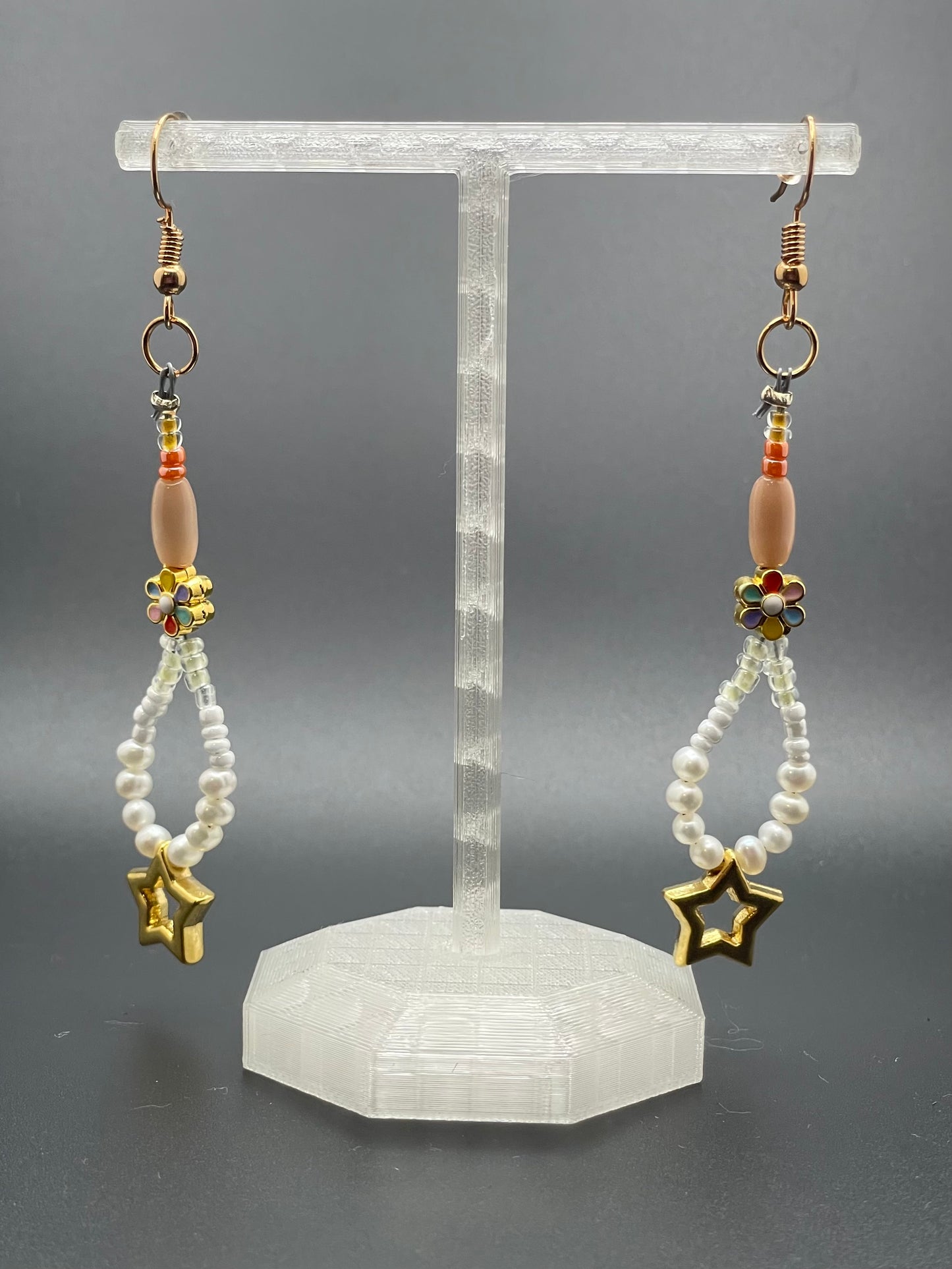 Ditsy Daisy Shooting Star Earrings for Pierced Ears