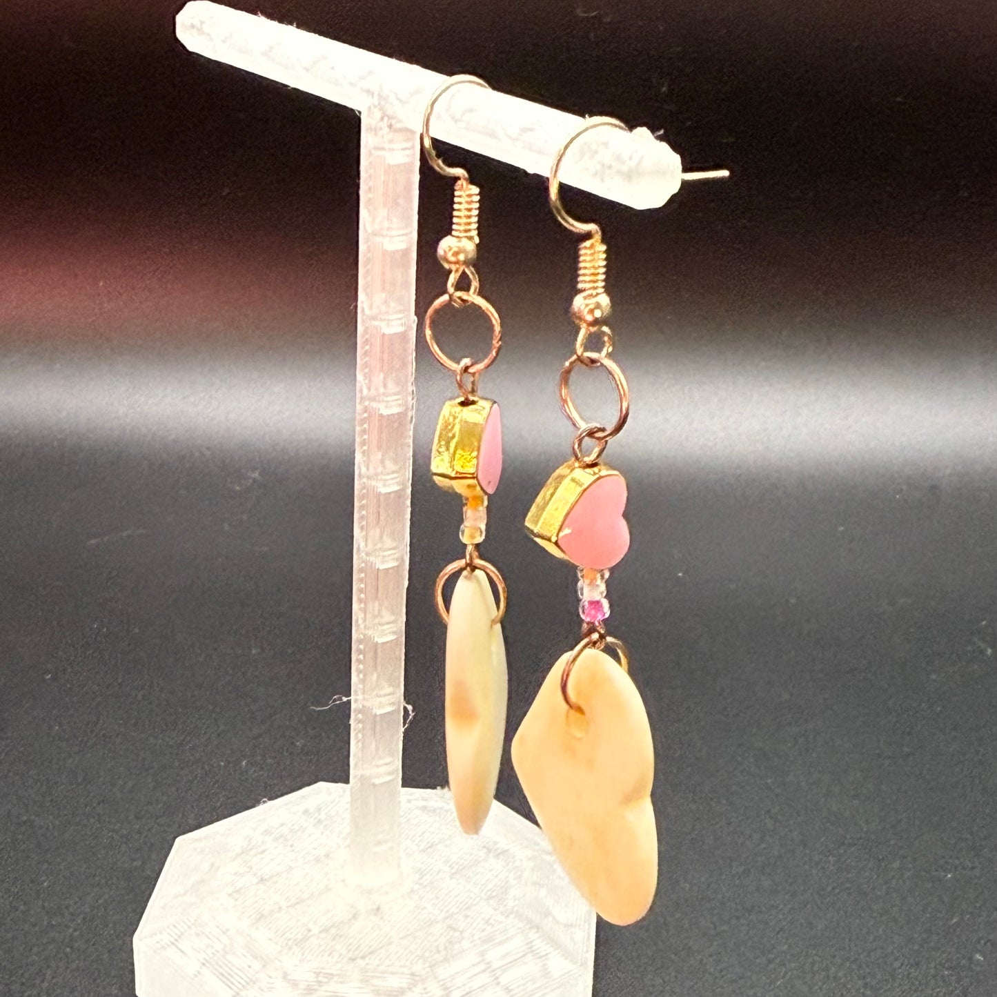 Ivory Valentine Earrings for Pierced Ears